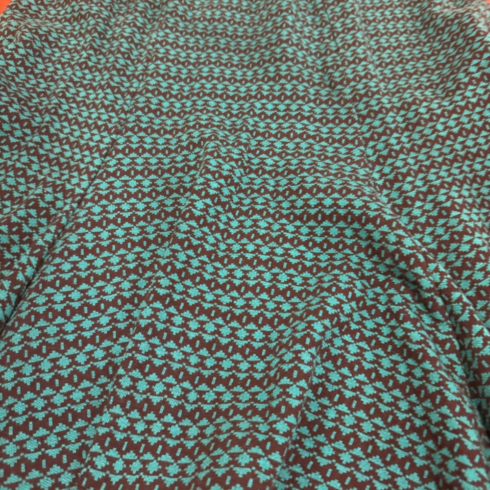 Vintage Carole Little Saint-Tropez West Teal Black Geometric Midi Skirt Size 8 - Picture 3 of 9